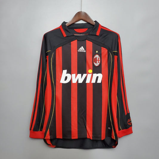 Camisa Manga Longa Retrô do Milan Titular 2006/2007