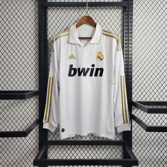 Camisa Retrô Manga Longa do Real Madrid Titular 2011/2012