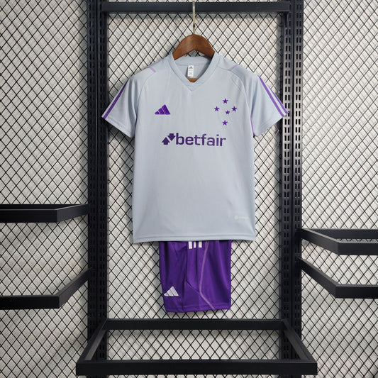 Kit Infantil do Cruzeiro de Treino Grey 2023/2024