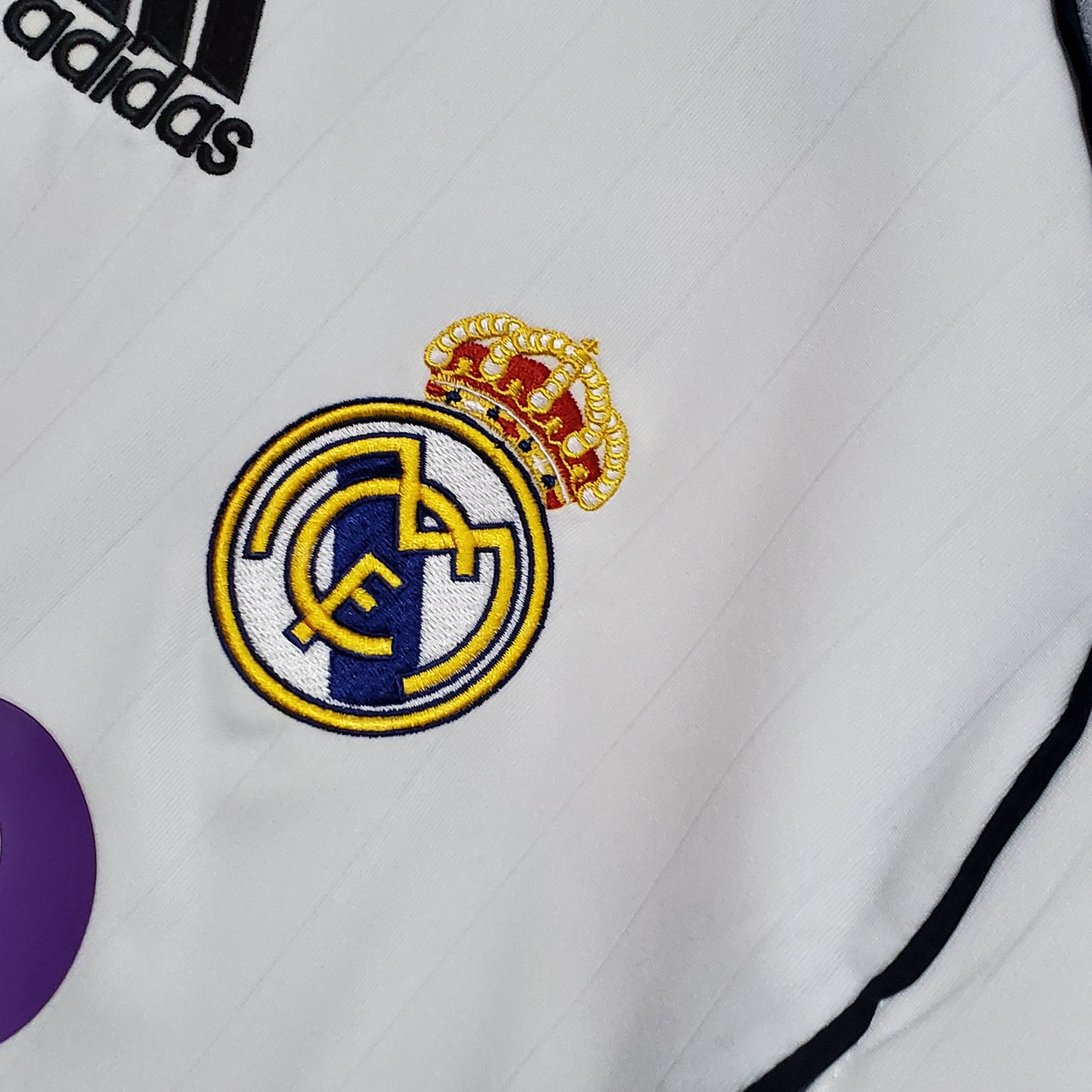 Camisa Retrô do Real Madrid Manga Longa Titular 2006/2007