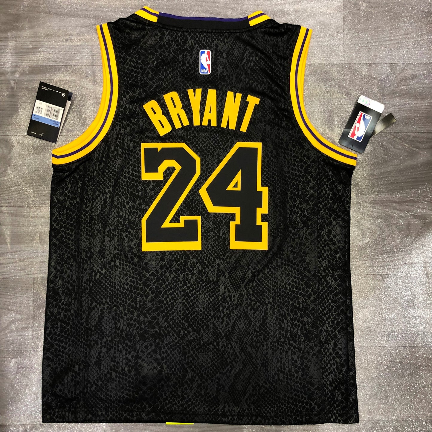 Camisa do Los Angeles Lakers Black Kobe Bryant