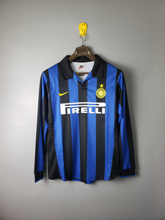 Camisa Retrô de Manga Longa do Inter de Milão 1998