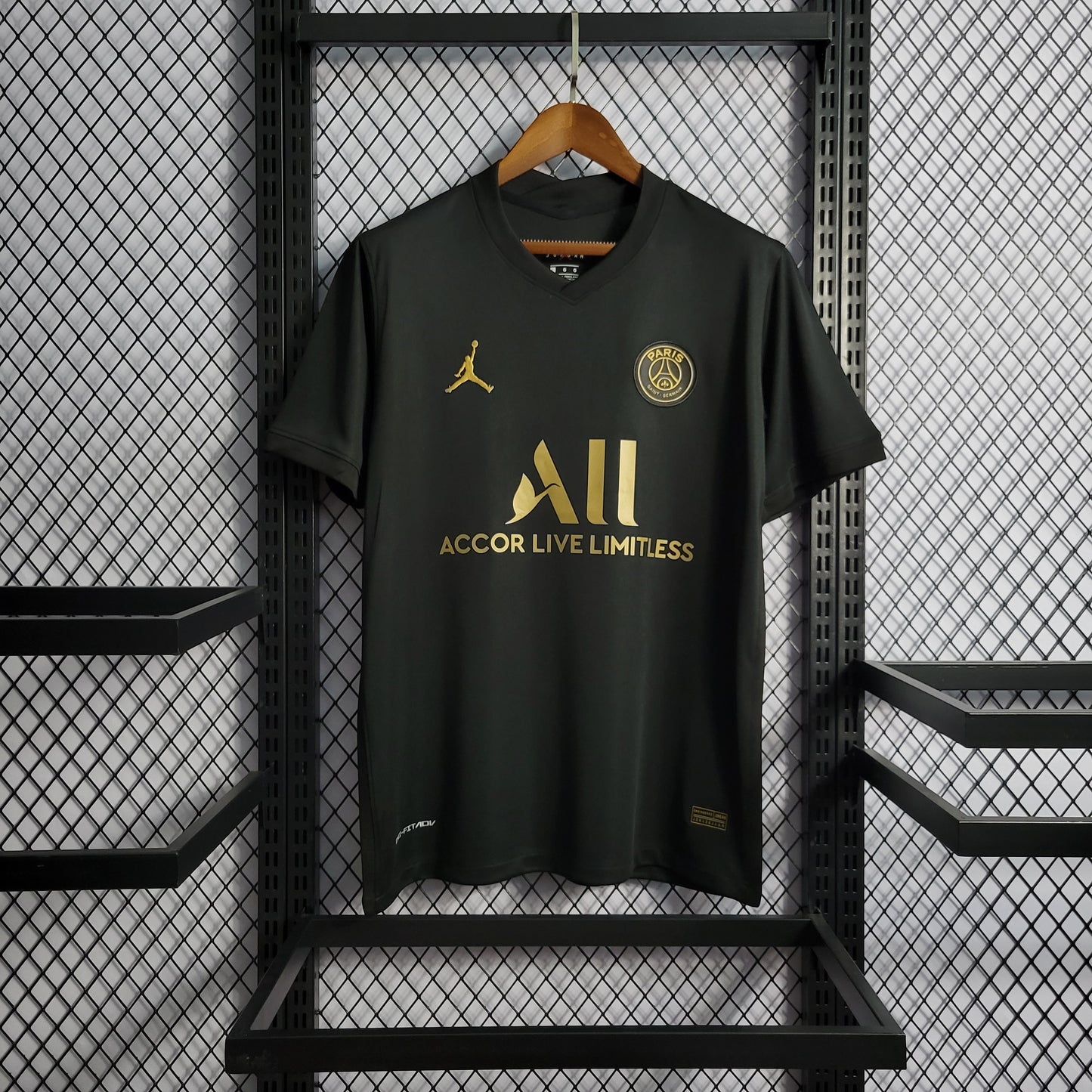 Camisa do PSG Treino Black x Gold 2022/2023